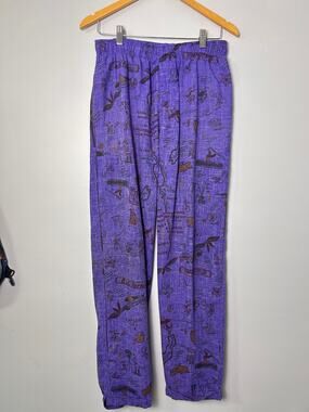 Vintage Ocean Pacific OP Pants Purple Cotton California Theme Summer Beach Large